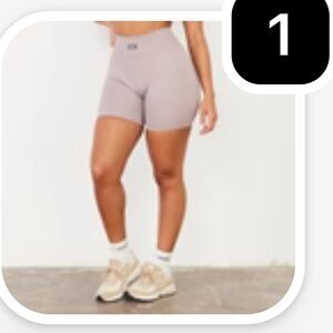 Vanquish Ribbed Seamless Shorts in Blush
